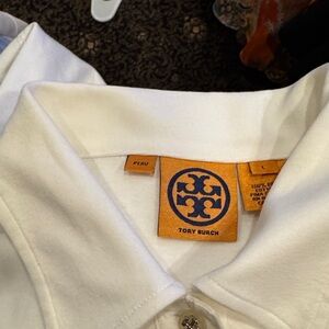 Tory Burch Cream Button Down Shirt